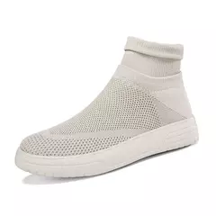 Sapatos masculinos de meias de malha alta, sapatos casuais de casal respirável, tênis de plataforma leve, roxo, plus size, 45, 46, venda quente - Wolf Magazine