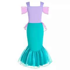 Meninas roxo-azul sereia ariel cosplay vestido de halloween vestido de festa de aniversário meninas praia vestido de férias - Wolf Magazine