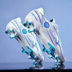 Sapatos de futebol respiráveis dos homens botas de futebol de pico longo das mulheres das crianças jovens esportes bola sapatos competição calçado de treinamento - loja online