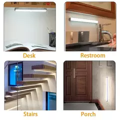 Luz noturna LED sem fio com sensor de movimento, lâmpada do armário, cozinha, quarto, detector, armário, retroiluminação da escadaria na internet