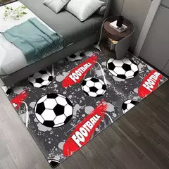 3D Campo de Futebol Tapete para Crianças Quarto Macio Tapete Tapete de Poliést