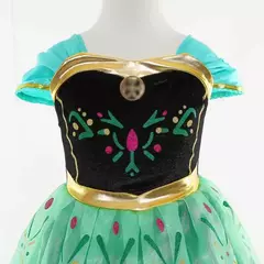 Imagem do Elsa anna vestidos de princesa meninas malha lantejoulas vestido crianças cosplay neve rainha trajes halloween carnaval festa aniversário vestidos