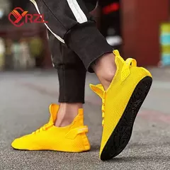 YRZL-Sapatilhas altas confortáveis para homens, tênis de corrida casual, sapatos de caminhada ao ar livre, meias de casal