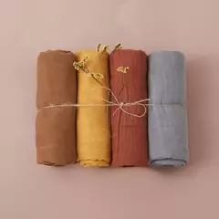 Elinfant-Rainbow Cor Musselina Swaddle Blankets, 100% Algodão, Recém-nascido Bebê Banho Toalha Envoltório, Gift Set Popular, Bambu, 4Pcs - Wolf Magazine