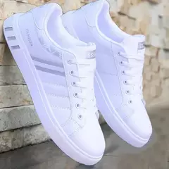 Imagem do Sapatilhas masculinas de luxo vulcanizadas, sapatos masculinos esportivos ao ar livre, sapatilha flats da moda, tênis, primavera, outono, 2022