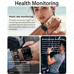 Smartwatch Sport Full Touch com Caixa para Homens e Mulheres, Relógios de Fitness, Chamada Bluetooth, Açúcar no Sangue, Presente, Tela 1.83 ", Novo, 2024 na internet