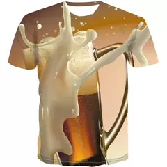 Camiseta Casual de grandes dimensões masculina e feminina, Top de manga curta, Gola redonda, Bebida, Refrigerante, Cola, Fanta Print, 3D, Engraçado, Moda - Wolf Magazine