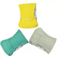 Imagem do Masculino cão envoltório filhote de cachorro animal de estimação masculino cão calças fisiológicas roupa interior sanitária barriga banda fraldas pano algodão fralda envoltórios para menino cão