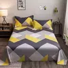 WASART-Geometria Impresso Conjunto de Lençol de Cama de Casal Luxo, 2 Pessoas, Queen e King Size, Super Cozy, Casal