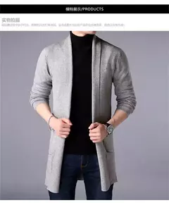 Cardigã fino de malha masculino, 5 cores, casacos de suéter, jaqueta justa, monocromática, roupa casual, novo, 2023 na internet