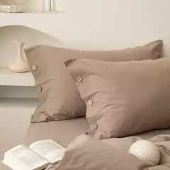 Conjunto de edredão duplo, Conjunto de cama de algodão torção sólida, Quilt Cover King Size, 100% Algodão, 220x240, 3Pcs - loja online