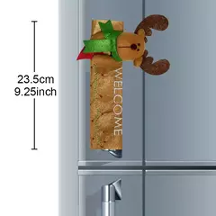 2024 capas de alça de natal para geladeira forno de microondas papai noel máquina de lavar louça maçaneta da porta capa festa de natal decoração de ano novo - Wolf Magazine