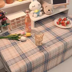 Coreano Xadrez Toalha De Mesa, Tecido Jacquard, Toalha De Mesa, Mat Background, Decoração De Casa, Mesa Moderna Nórdica, Sala De estar, Ins na internet