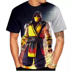 Imagem do Mortal Kombat 11 T-shirts impressas em 3D para homens e mulheres, roupas de rua grandes, Harajuku Tees, tops, roupas infantis, jogos de luta