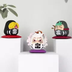 6cm q-versão uma peça anime figura nika luffy zoro sanji nami cos super dharma estatueta estátua de pvc modelo brinquedos ornamentos de carro - Wolf Magazine