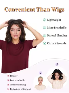 Toppers de cabelo ondulado de 22 polegadas para mulheres toppers peças de cabelo para mulheres com desbaste cabelo ombre destaque peruca sintética clipe no cabelo - Wolf Magazine
