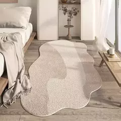 Tapete irregular de pelúcia macia para sala de estar Tapete de área grande Tapete de cabeceira do quarto minimalista Tapetes de mesa de café Tapete confortável - comprar online