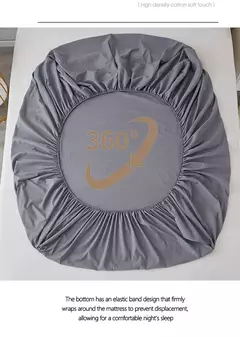 Conjunto de cama sólido 3/4 peças, lençol à prova d'água, lençol e fronhas macias, queen, kidng, completo, tamanho duplo, branco e cinza - comprar online