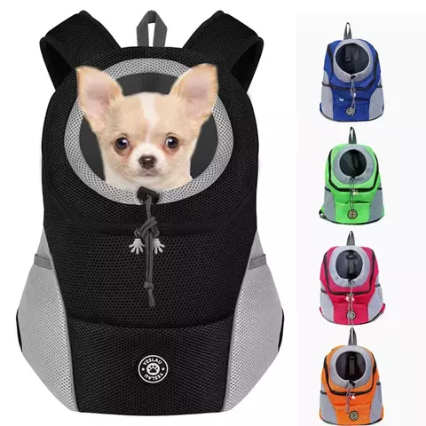 Mochila de transporte para cães, bolsa transportadora para cães pequenos, viagem respirável, transportador de cachorros, animais de estimação, suprimentos de transporte