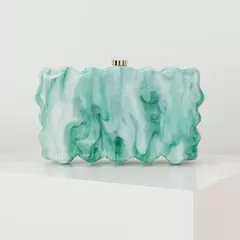 Alizekerr onda-como caixa de acrílico sacos de noite feminino 2024 boutique elegante marmorizado bolsas de embreagem e bolsas festa de casamento - comprar online