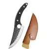 Handmade Forjado Viking Chef Faca com Tampa, Carne Cutelo, Faca De Pesca, Aço Inoxidável, Cozinha Butcher Desossa Faca, 5.5";;VERDADEIRO;;"brown black