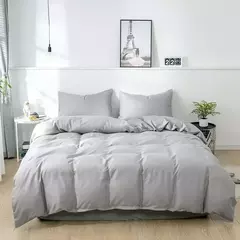 Nordic Solid Color Lixar Duvet Cover Set, Individual, Duplo, Queen, Cama King Simples, Fronha, Roupa de cama, Sem lençol,