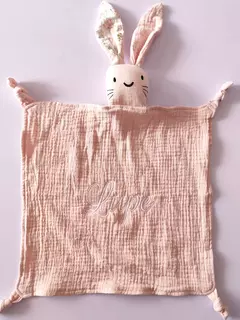 Personalizado Bordado Bebê Consolador, Urso Dormir Cobertor De Segurança, Algodão Musselina Consolador, Nome Nome, Presente do chuveiro do bebê - comprar online