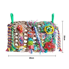 Brinquedos para pássaros, acessórios para papagaio, brinquedos de mastigar, molares, rede de escalada, treinamento de pássaros, brinquedo interativo, gaiola de pássaros, suprimentos de decoração - Wolf Magazine