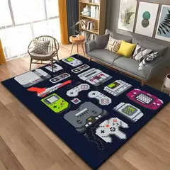 Tapete 3D Gamer Controller Area, Tapetes Grandes para Sala de Estar, Quarto, Coz - loja online