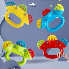 Bebê recém-nascido chocalho bola brinquedos, segurando a mão Bell, brinquedos sensoriais, materiais de segurança para crianças, 0-24 meses, 4pcs