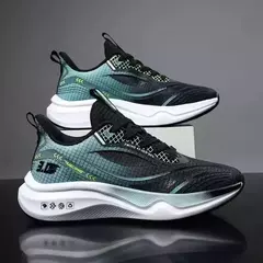 Sapatilhas esportivas casuais masculinas, Sapatilhas populares de malha de peixe, Tênis de corrida respiráveis, Moda na internet