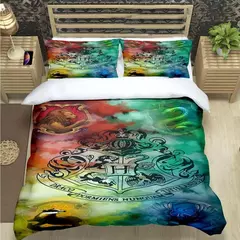 3d quente magia academia harry potter impressão conjuntos de cama suprimentos conjunto consolador adolescentes meninas dos desenhos animados gêmeo único presente do miúdo na internet