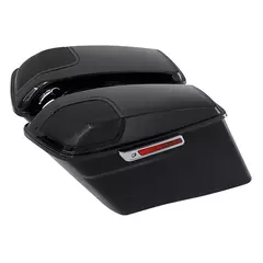 Alforjes rígidos estendidos para motocicleta, 4 polegadas, para harley touring, road king, road glide, street glide, cvo 2014-2024, gunship, cinza - comprar online