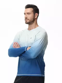 Camiseta de praia de manga comprida masculina, T-shirt Rash Guard, secagem rápida, desportiva, pesca, caminhadas, verão, UPF 50 Plus - Wolf Magazine