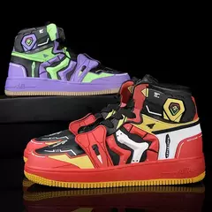 EVA Anime Joint Limit Sapatos de cano alto estilo casal tênis de basquete masculino esportes casuais sola de borracha respirável sapatos de verão - Wolf Magazine