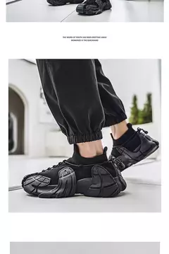 Sapato casual de malha leve masculino, meias respiráveis, tênis antiderrapante, sapato de pai versátil, popular, novo, 2024 na internet