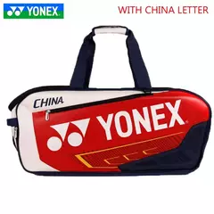 YONEX-Bolsa De Raqueta De tenis De Bádminton, Bolsa Retangular De Cuero Para Raquetas De 5-7 Con Isoliento Con MOG BA02331WEX na internet