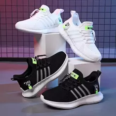 Moda calçados esportivos para crianças, tênis de malha respirável para meninos e meninas, sapatos leves ao ar livre - loja online