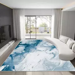 Tapete estilo mármore nórdico para sala de estar, tapete luxuoso de decoraçã - loja online