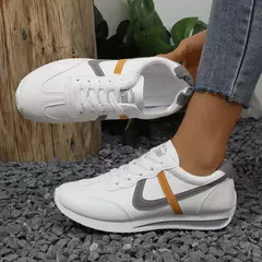 Tênis de corrida leve para mulher, tênis esportivo, tudo combina, branco pequeno, conforto, casual, moda, novo - loja online