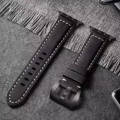 Pulseira de Couro para Apple Watch, Série 10, 9, 7, 8, 56, SE, Ultra 3, 2, 49mm, 44mm, 40mm, 45 milímetros, 41 milímetros, 42 milímetros - Wolf Magazine