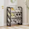 Criativo Home Shoe Cabinet, 3 Camada De Armazenamento Rack, Montagem Porta Do Quarto, Caixa De Sapato, Classificação E Armazenamento Rack, Produtos Domésticos