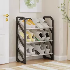 Criativo Home Shoe Cabinet, 3 Camada De Armazenamento Rack, Montagem Porta Do Quarto, Caixa De Sapato, Classificação E Armazenamento Rack, Produtos Domésticos