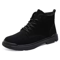 Sapatos retrô respiráveis de cano médio masculino, botas casuais de trabalho, sapato confortável, sapato leve, bota masculina da moda, quente, outono, inverno, nova moda - Wolf Magazine