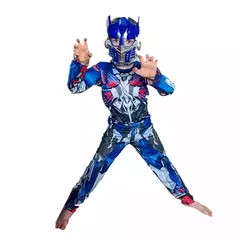Crianças super-herói role play traje filme personagem transformador robô fantasia muscular traje meninos meninas máscara de halloween macacão - loja online