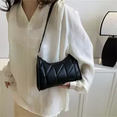 Imagem do Bolsa de ombro PU com alça pequena para mulheres, bolsas crossbody pretas, bolsa de embreagem, moda moda