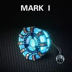 Imagem do Avenger homem de ferro mk1 arco reator tony stark coração da marca figura luz led modelo super-herói 1:1 cosplay brinquedos lâmpada peito crianças presente
