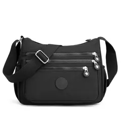 Impermeável Nylon Crossbody Shoulder Bag para Mulheres, Messenger Bags, Ladies Handbag