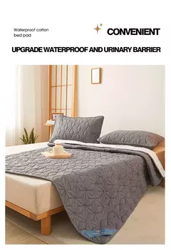 Topper de colchão à prova d'água com faixa elástica, protetor acolchoado, colcha, capa de colchão de inverno para cama de solteiro/duplo 140/160 - Wolf Magazine