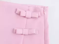 TRAF-minissaia e minissaia de cintura alta feminina, streetwear de verão, shorts assimétricos, rosa e branco, moda - loja online